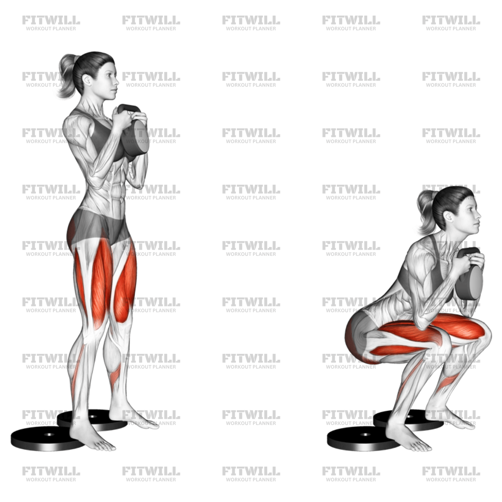 Kettlebell Full Squat From Deficit Exercise Guide Techniques