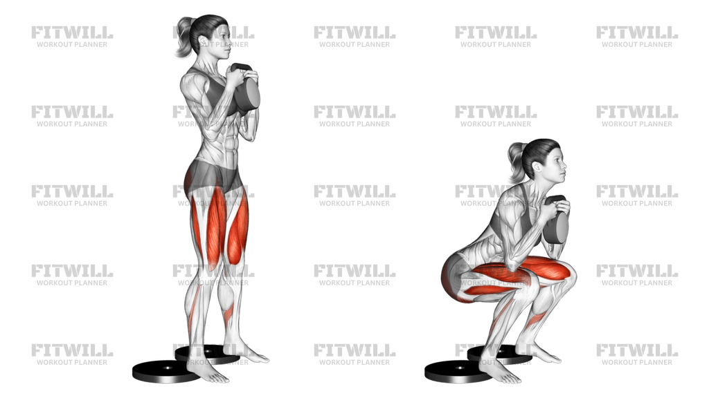 Kettlebell Full Squat From Deficit Exercise Guide Techniques