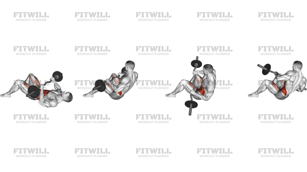 EZ-Bar Russian Twist Sit-Up
