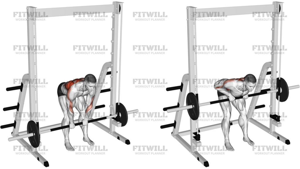 Smith Bent-Over Narrow Pronated Grip Row