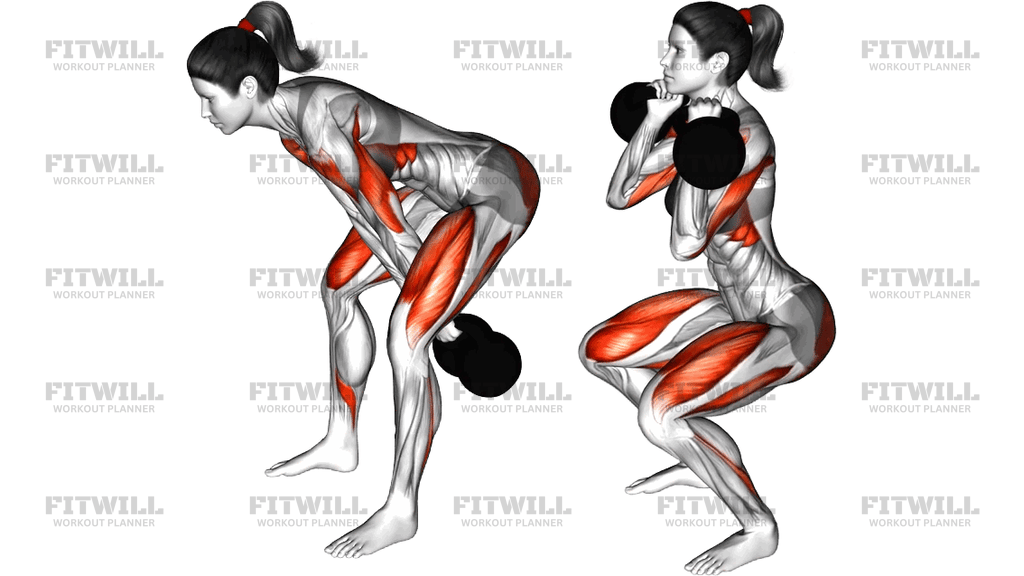 Kettlebell Swing Clean-Grip Front Squat Overhead Press