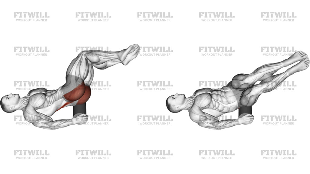 Rotazione Dei Glutei Con Rullo Da Sdraiati