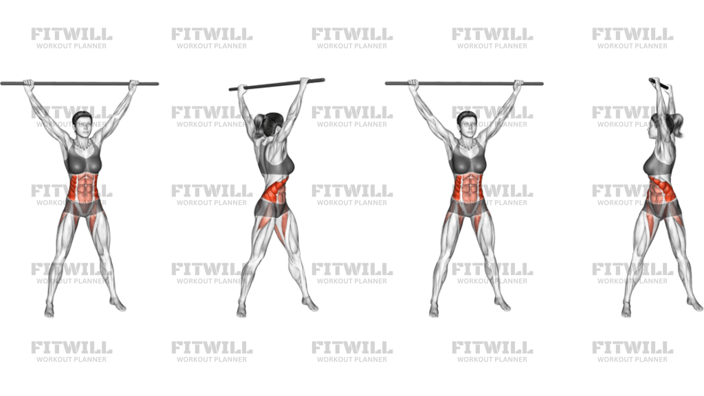 Stick Standing Twist Stretch