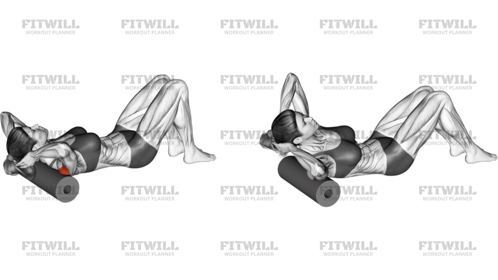 फर्श पर लेटकर कंधे को पीछे घुमाना (Roll Shoulder Back Rotation Lying On Floor)