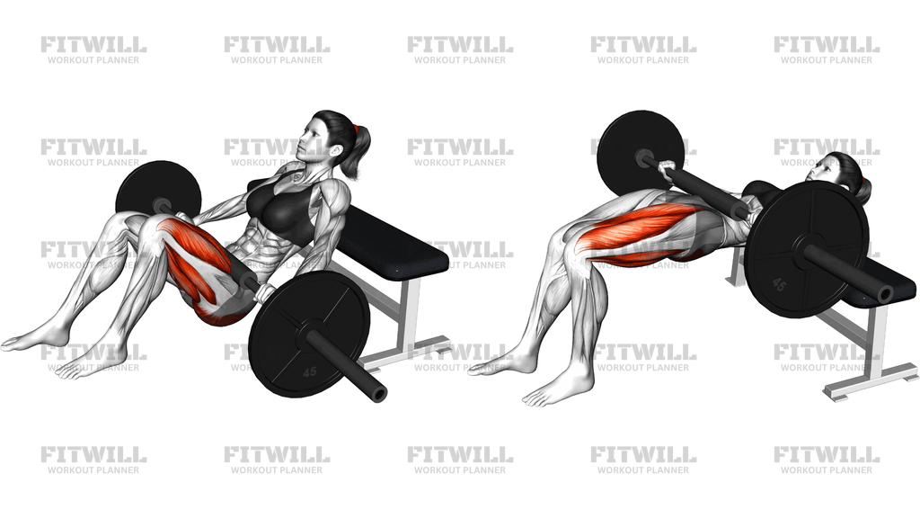 Barbell Staggered Stance Hip Thrust