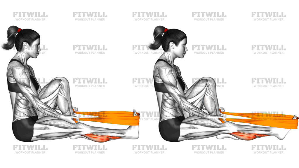 Resistance Band Seated Calf Stretch