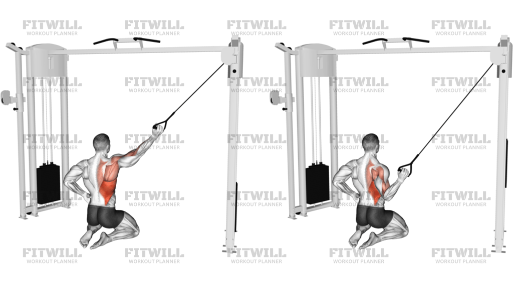 Knælende Single Lat Pulldown I Kabel