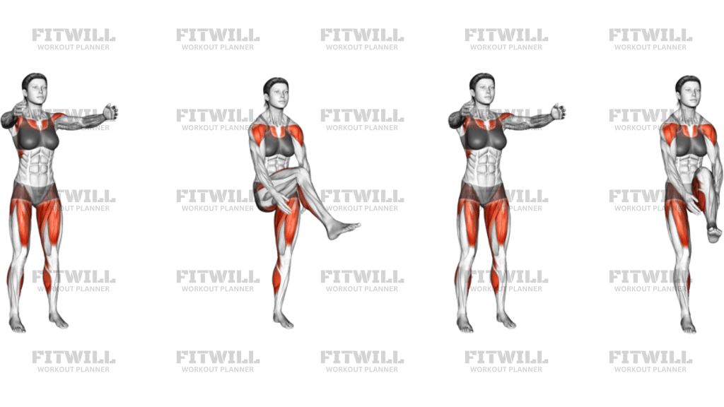Front Leg Lift Under Knee Tap