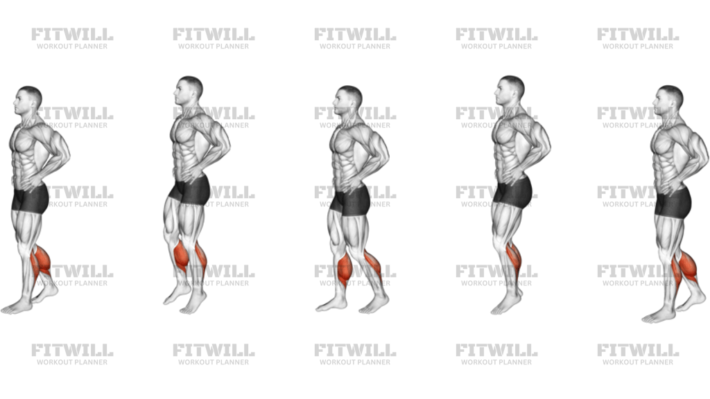 Bodyweight Walking Calf Raise