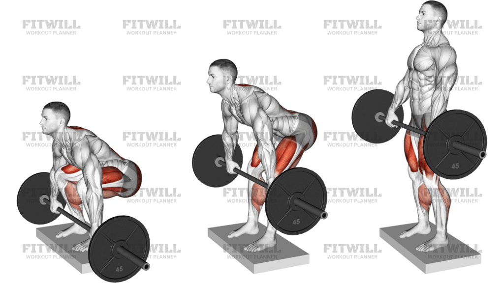 Barbell Deadlift From Deficit