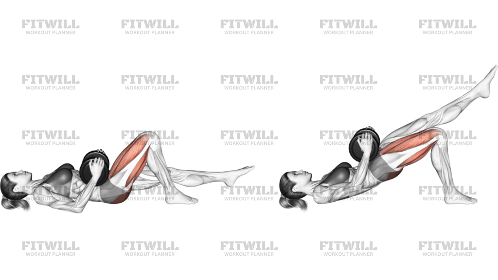 Dumbbell Single Leg Glute Bridge
