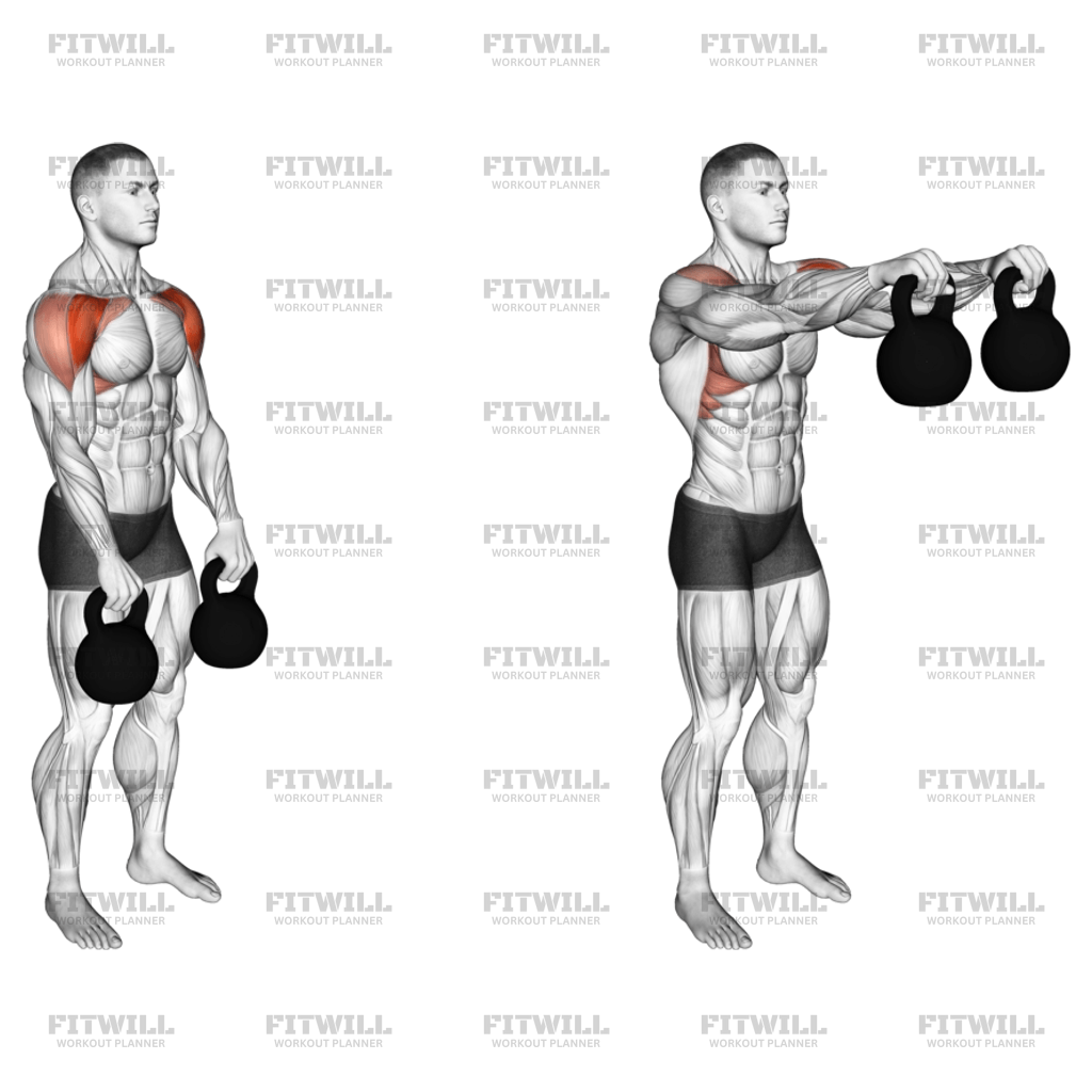 Kettlebell front raise sale