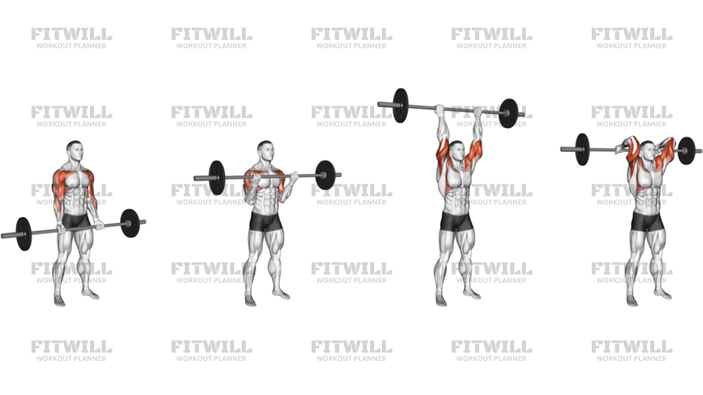 Barbell Curl Press Extension