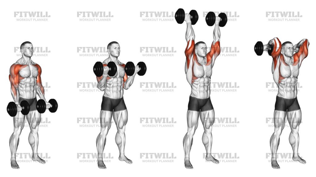 Dumbbell Curl Press Extension Exercise Guide Video Techniques Benefits How to Muscles Worked Tips Tricks Fitwill