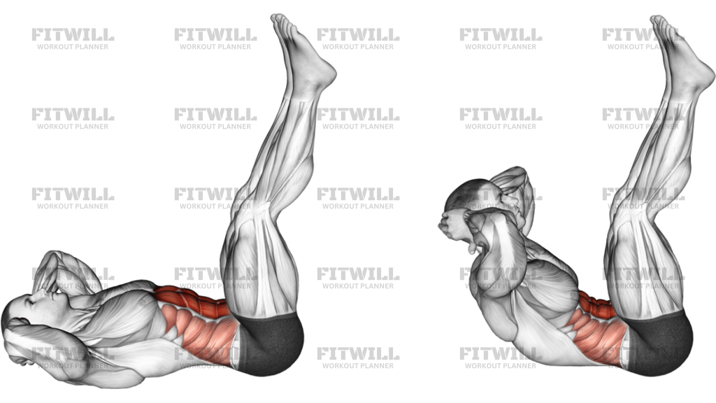 Lying Crunch Straight Legs