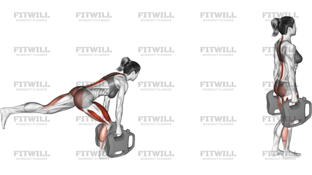 Bottle Weighted Single Leg Romanian Deadlift