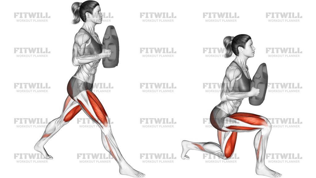 Bottle Weighted Split Squat