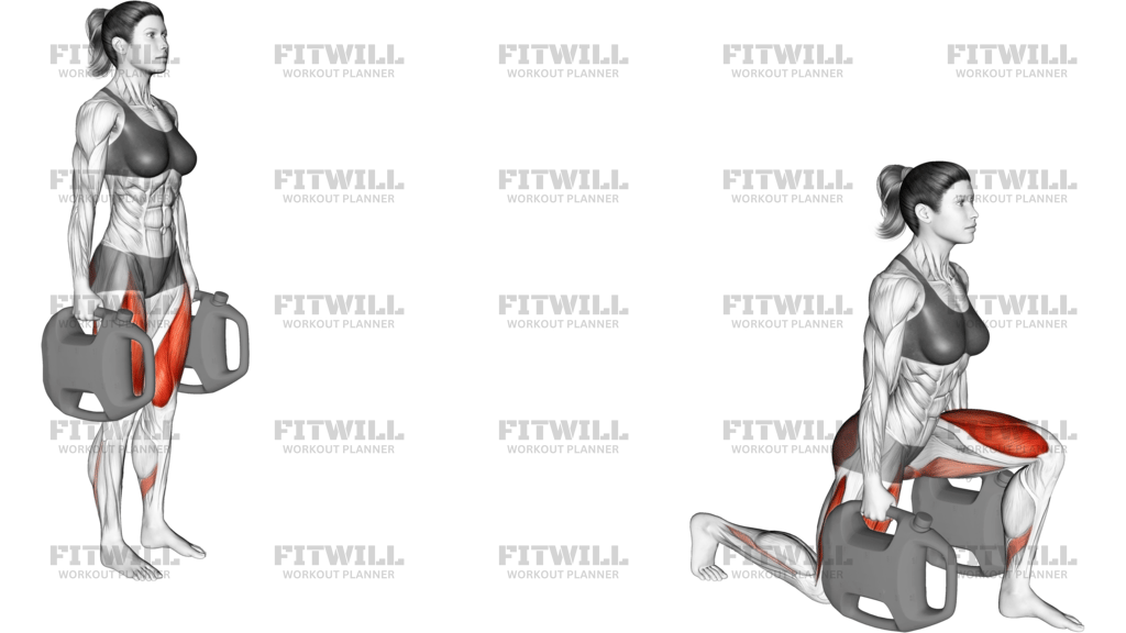 Bottle Weighted Forward Lunge