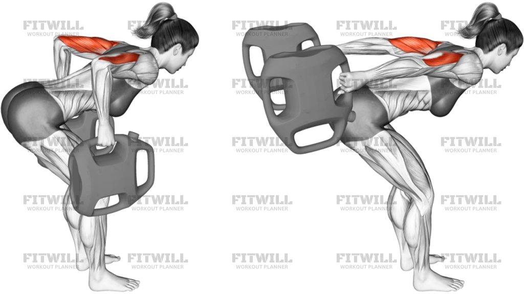 Bottle Weighted Two Arms Kickback
