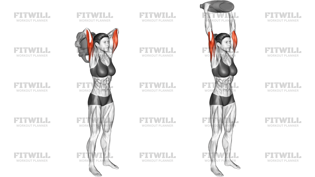 Bottle Weighted Overhead Triceps Extension