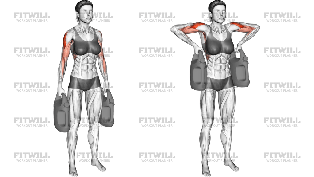 Bottle Weighted Armpit Row