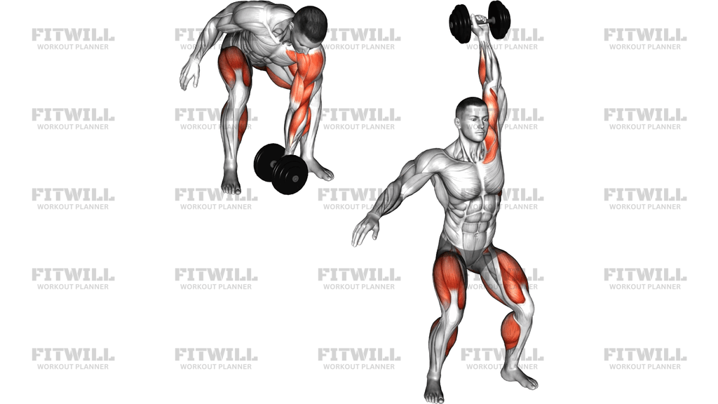Dumbbell One-Arm Snatch Left Side