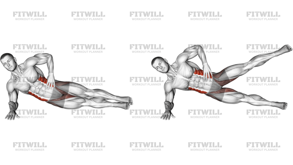 Side Plank Leg Lift Left Side