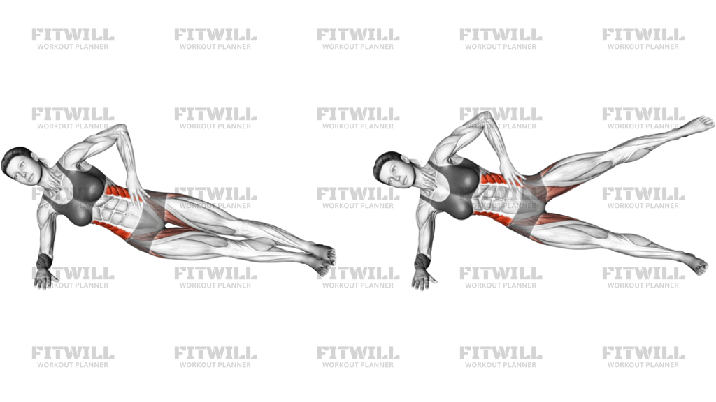 Side Plank With Raised Leg Version 2 Left Side