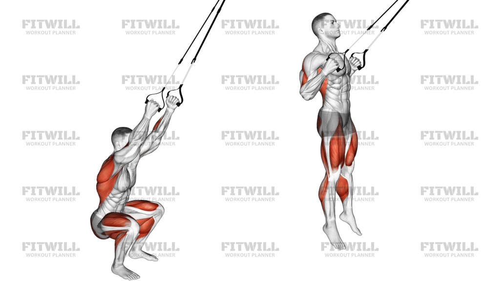 Suspender Squat Jump