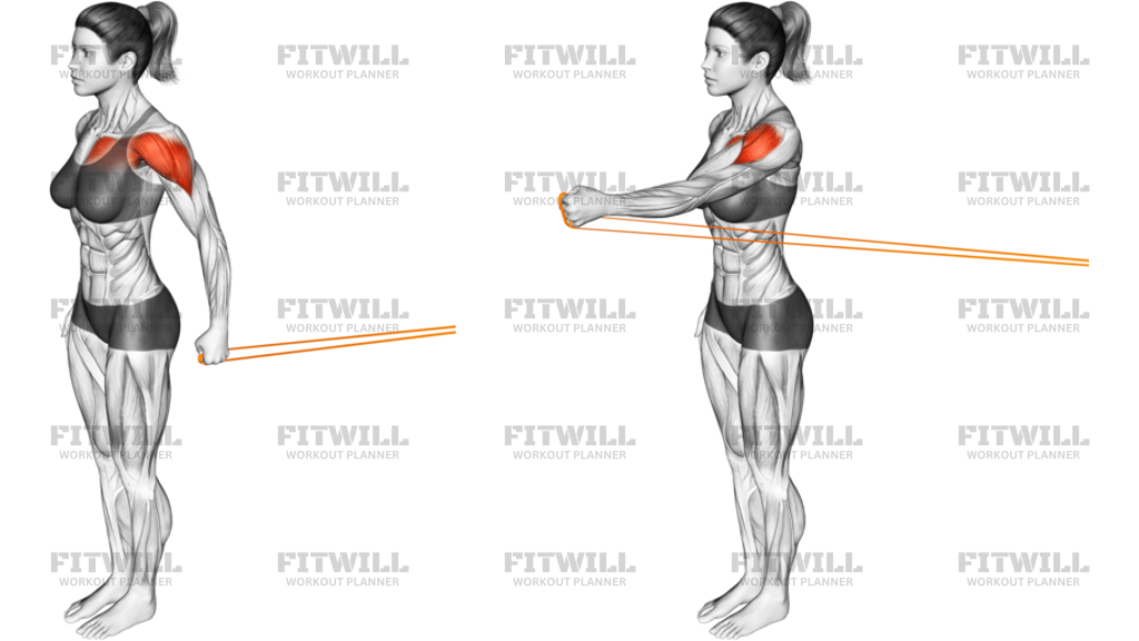 Resistance Band Standing Single-Arm Shoulder Flexion