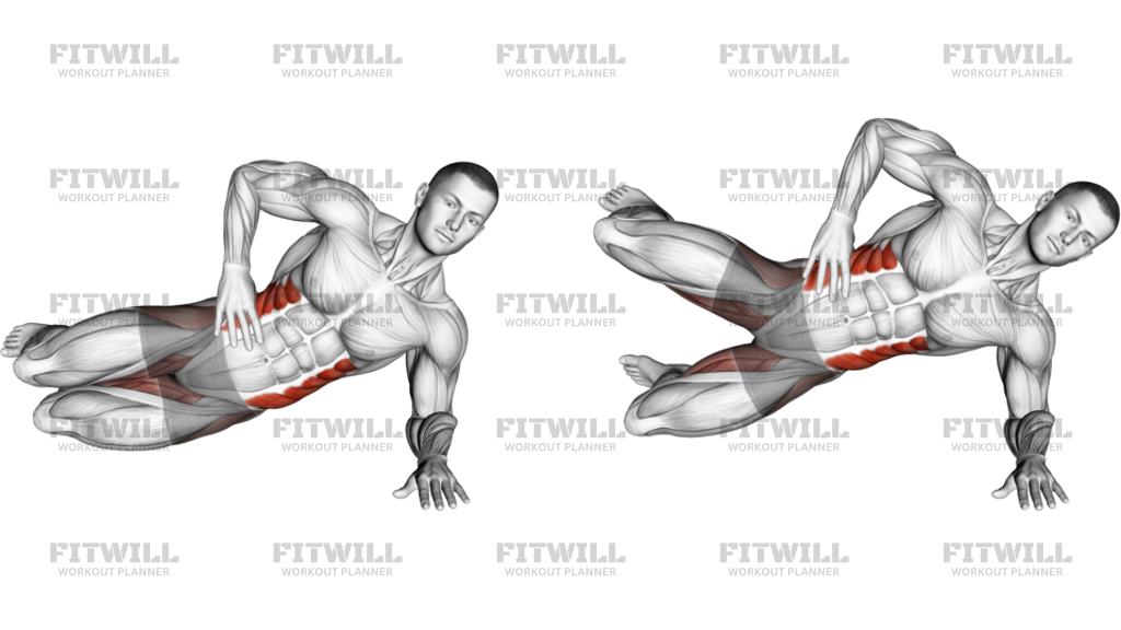 Side Plank Bent Leg Lift
