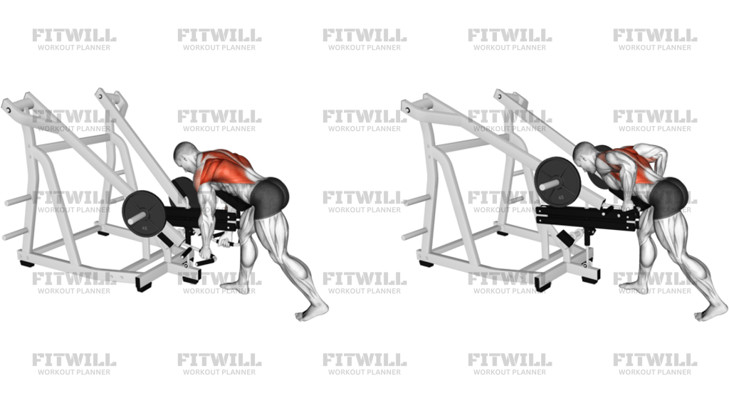 Lever Bent-Over Neutral Grip Row With Chest Support
