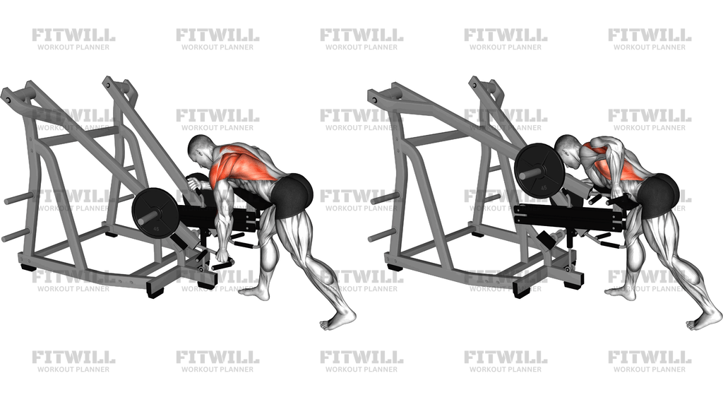 Lever Bent-Over Single-Arm Neutral Grip Row With Chest Support