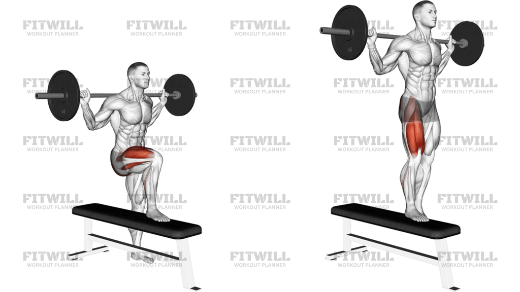 Barbell Bench Lateral Step-Up