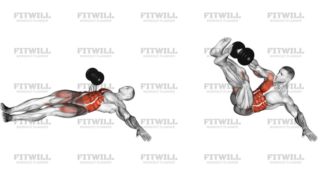 Dumbbell Lying Oblique V-Up