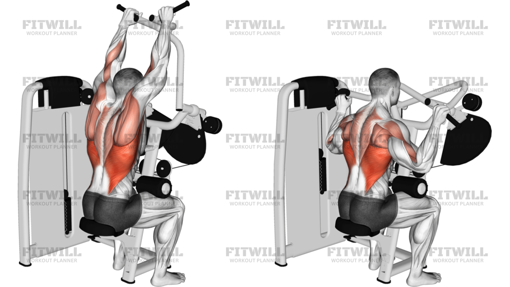 Povlačenje Na Mašini Sa Ukrštenim Ručkama (Lever Cross Lat Pulldown)