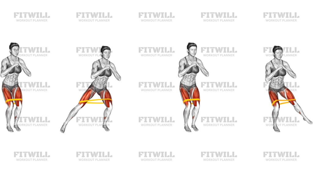 Resistance Band Squat Step Out