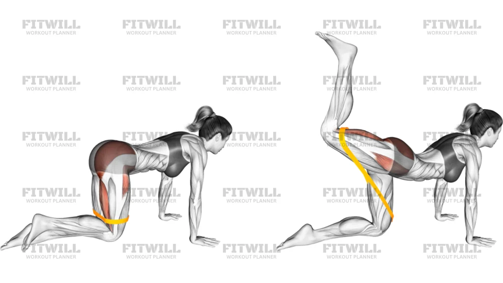 Resistance Band Kneeling Back Kick