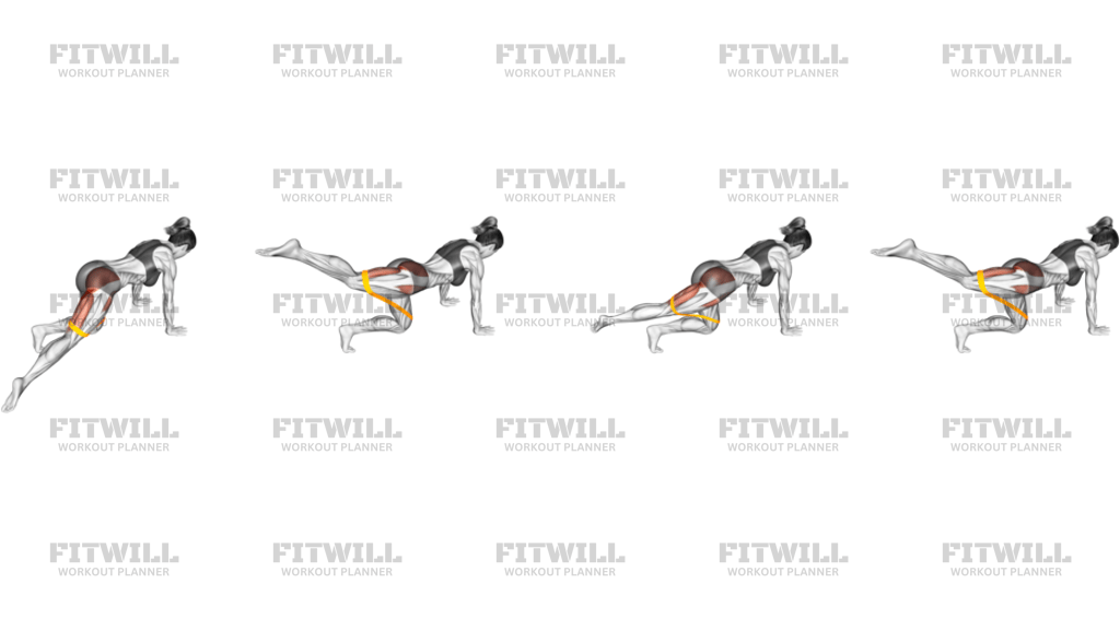 Resistance Band Kneeling Leg Half Circle
