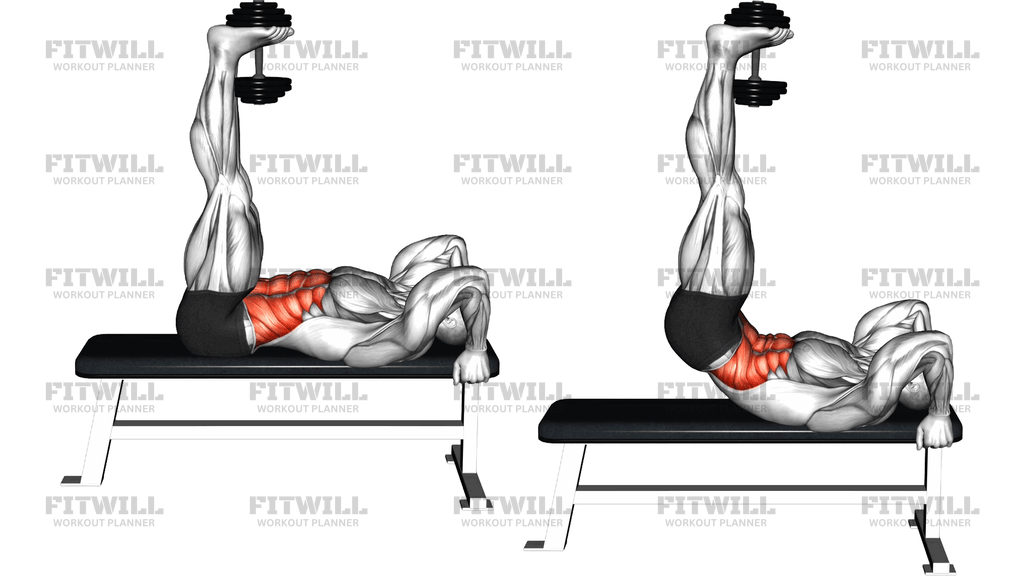 Weighted Dumbbell Lying Flat Hip Raise