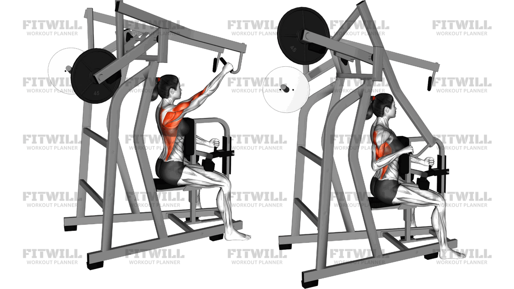 Lever One Arm Lateral High Row