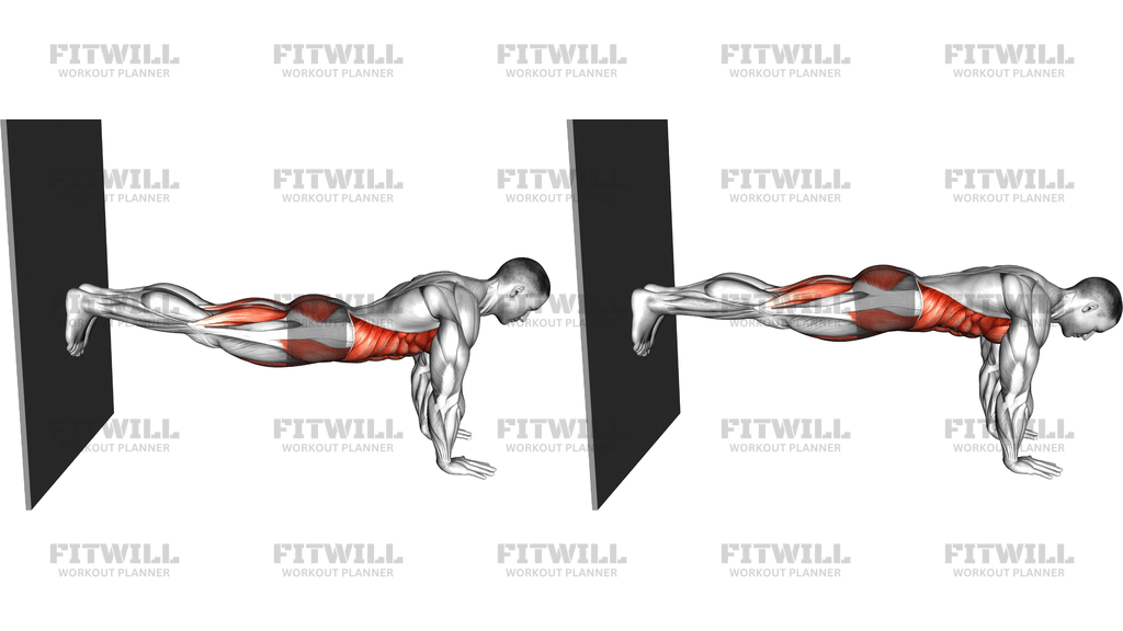 Front Plank Against Wall