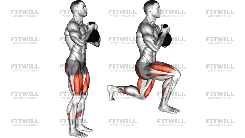 Afundo Frontal Com Kettlebell (Versão 2)