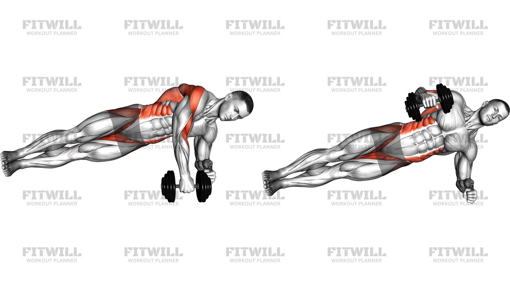 Dumbbell Side Plank Row