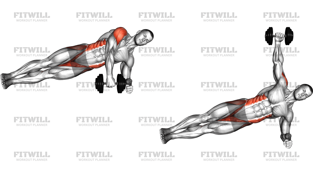 Dumbbell Side Plank Raise