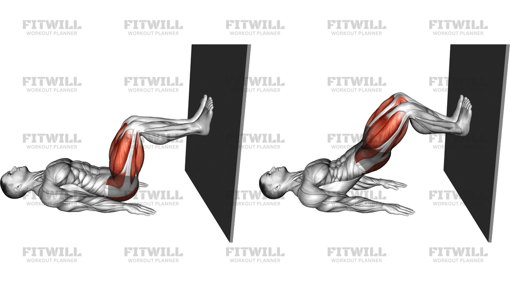 Glute Bridge Abduction Against Wall