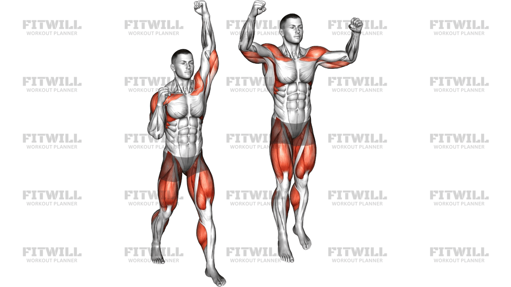 Side Shuffle Overhead Punches
