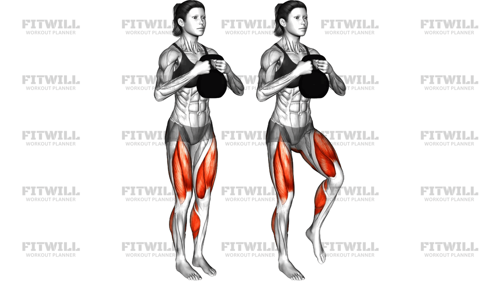 Kettlebell Goblet Marching On Spot