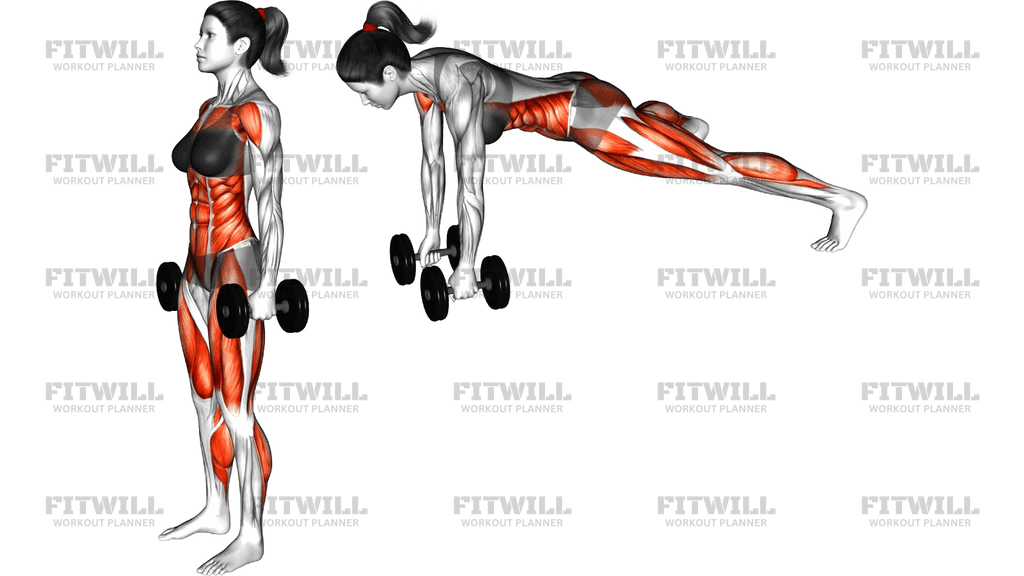 Dumbbell Plank Jack