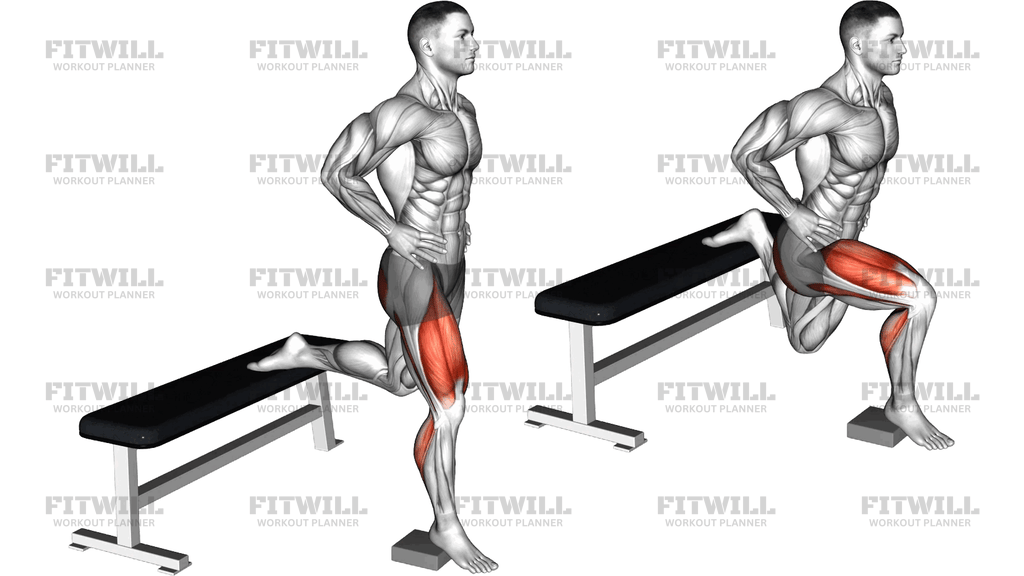 Bodyweight Heel Elevated Bulgarian Split Squat